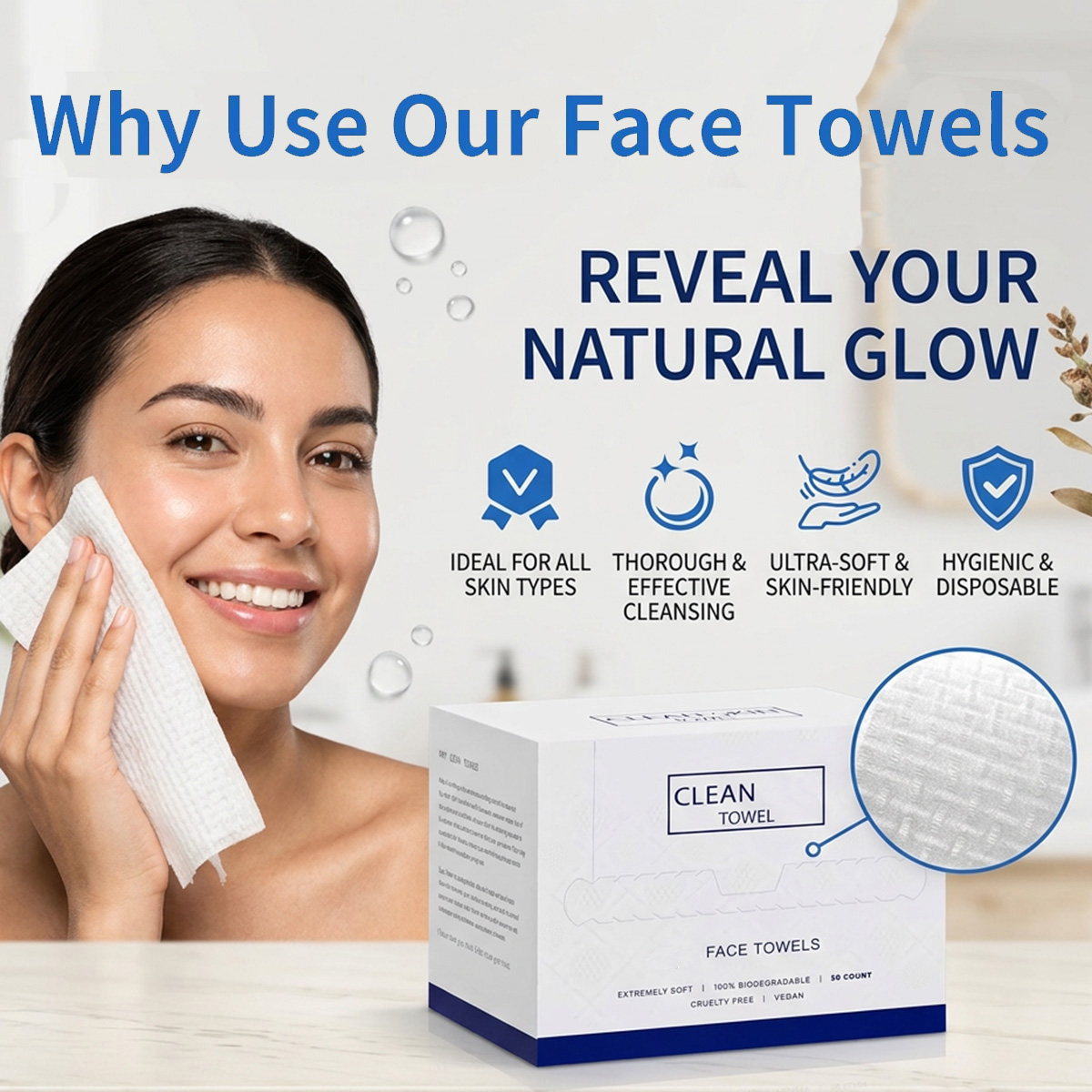 50Pcs/Box Disposable Face Towe - Beauty Makeup Kit ulasan dan harga