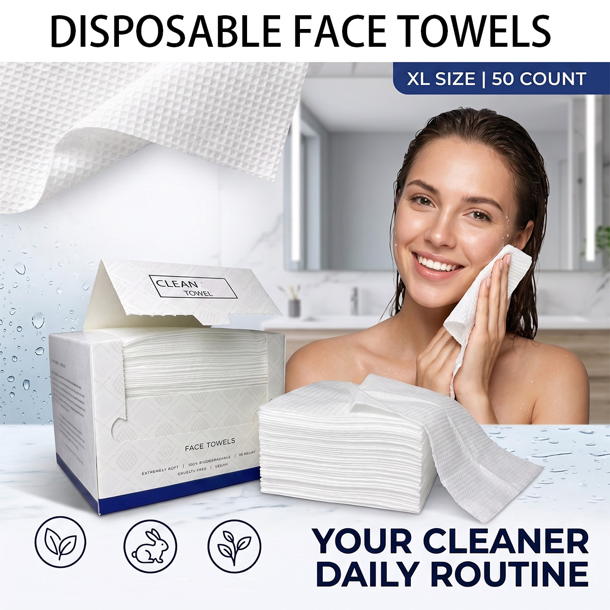 50Pcs/Box Disposable Face Towe - Beauty Makeup Kit ulasan dan harga