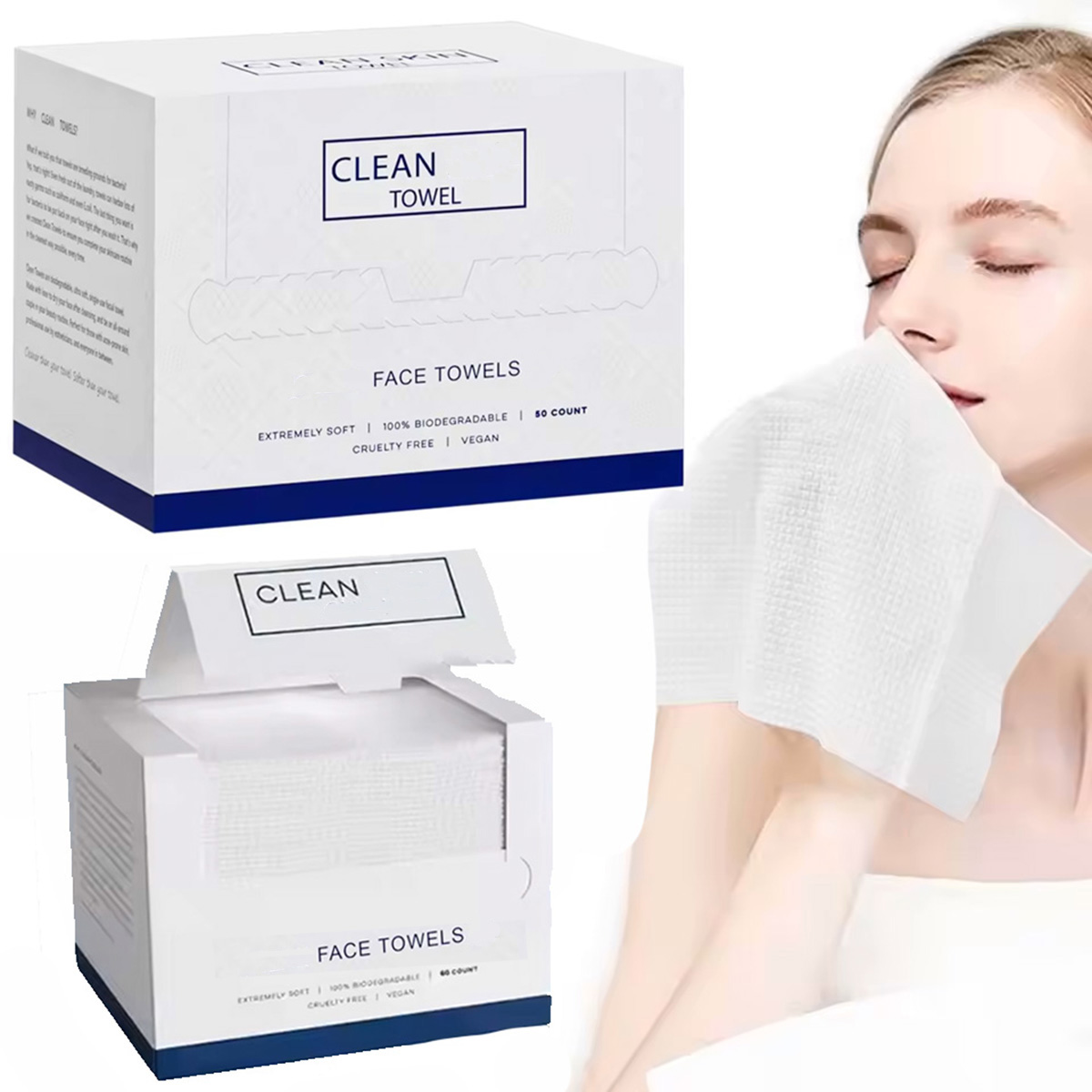 50Pcs/Box Disposable Face Towe - Beauty Makeup Kit ulasan dan harga