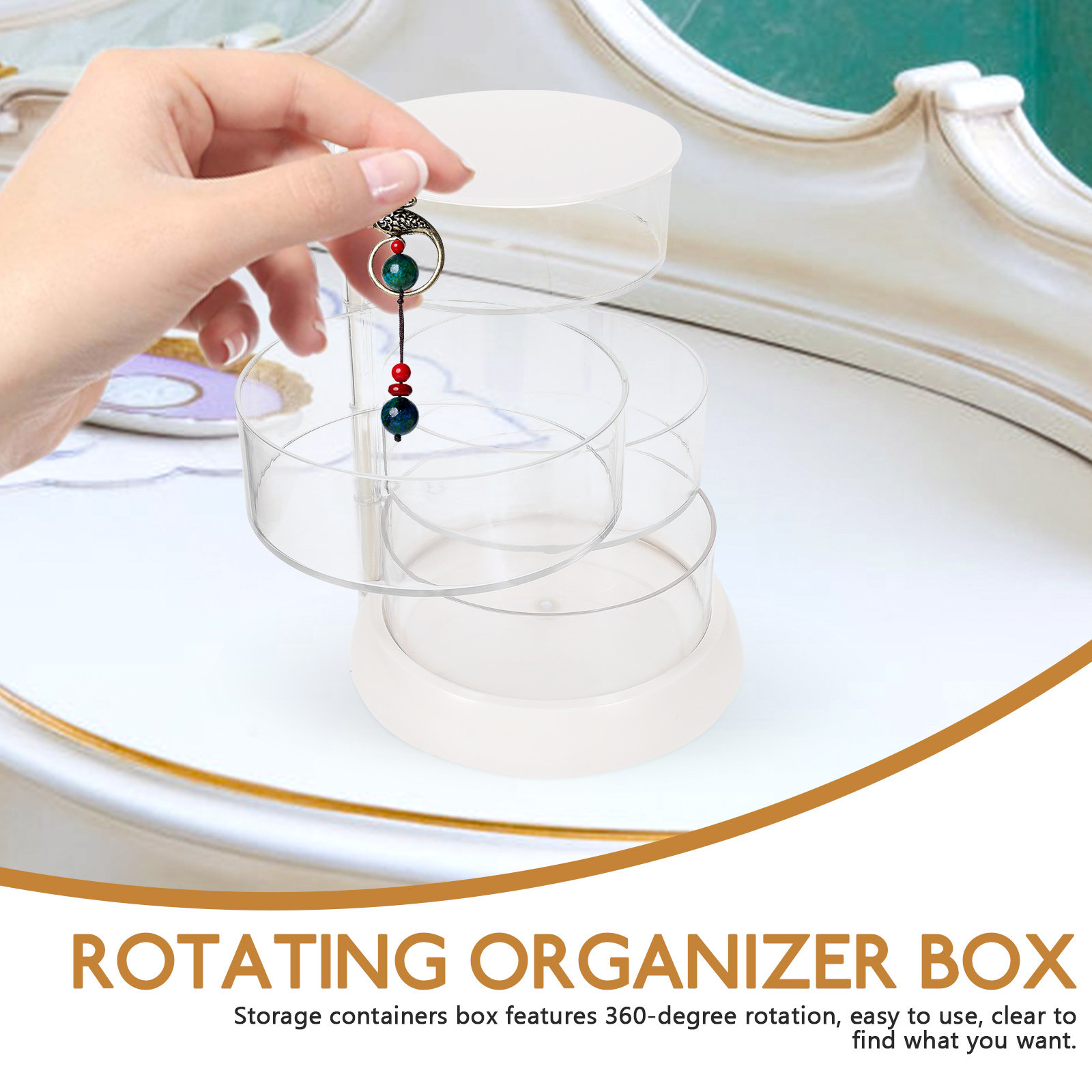 4-Tier Rotating Makeup Organiz - Beauty Makeup Box ulasan dan harga
