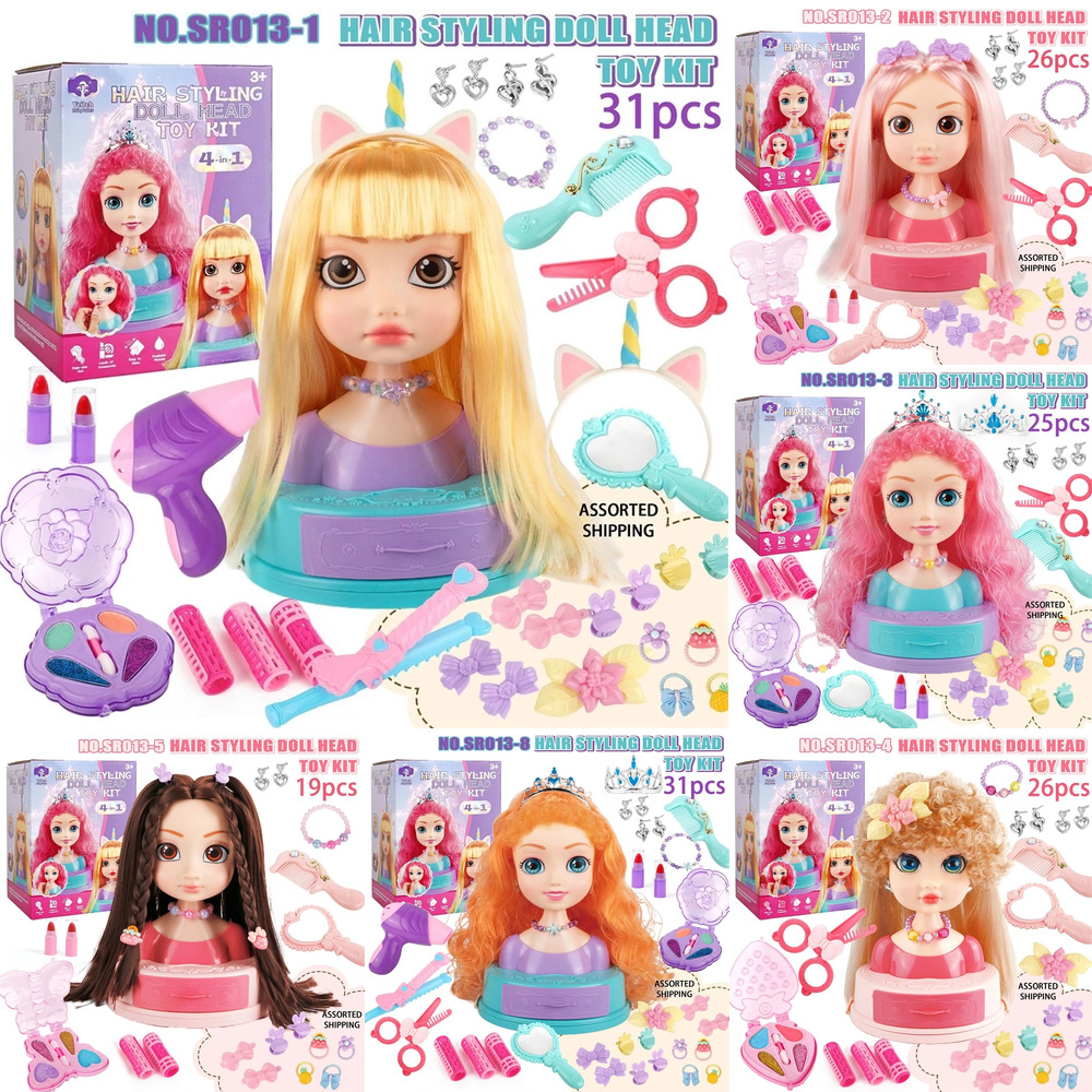 Hair Styling Doll Head Makeup  - Beauty Makeup Kit For Girls ulasan dan harga