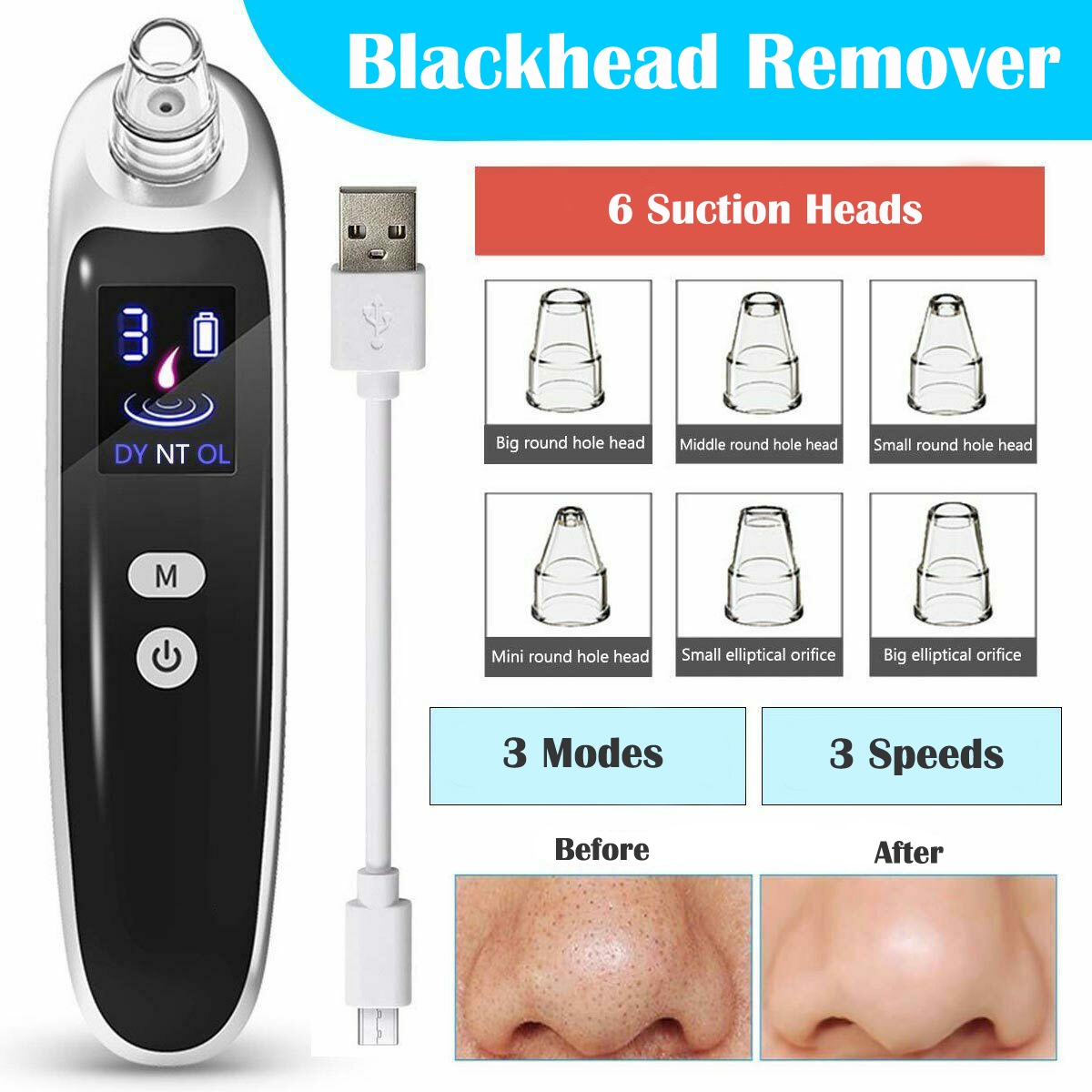 Electric Blackhead Remover Dee - Pore Vacuum ulasan dan harga